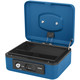 Preview: 6x Deluxe Geldkassette mit praktischer Öffnungsfunktion 200mm blau