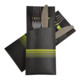 Preview: Pochetto Bestecktaschen 200x85mm schwarz limette Streifen Serviette 