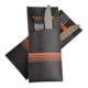 Preview: Pochetto Bestecktaschen 200x85mm schwarz orange Streifen Serviette 