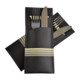 Preview: Pochetto Bestecktaschen 200x85mm schwarz champagner Streifen Serviette 