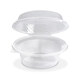 Preview: Salatschalen klar mit angehängtem Domdeckel 2200ml PP 