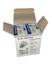 Preview: VEPATIM 10 Büroklammern Briefklammern silber verzinkt 26mm (10 packs je 100 Stk) = 1000 Stk.