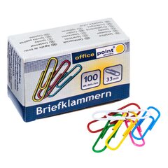 VEPATIM 10 Büroklammern Briefklammern farblich sortiert 33mm (10 packs je 100 Stk) = 1000 Stk.