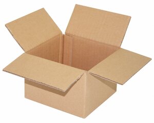 Faltkarton 150x150x150mm 1-wellig Dickwelle braun