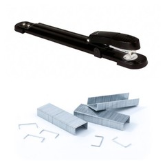 SET Langarm Heftgerät Tacker metall DIN A3 16 Blatt schwarz 1000 Heftklammern