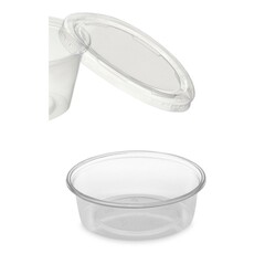 500 Dressingbecher Soßenbecher 50ml transparent Dipbecher PP mit Deckel transp