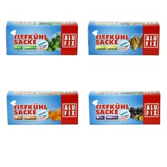 ALUFIX Gefrierbeutel Tiefkühlsäcke 1 3 6 12 Liter Auswahl mit Verschlussclips