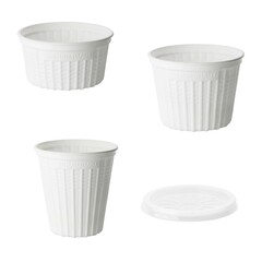 Suppenbecher Thermobecher Einweg recyclebar 350 500 750 ml weiß to go Auswahl