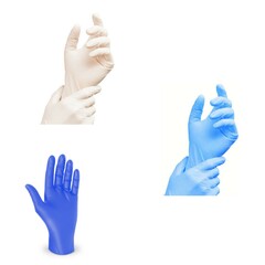 Nitril Einweghandschuhe puderfrei extrem reißfest blau weiß Gr. S - XL Auswahl