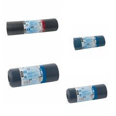 Müllsäcke recycelte LDPE blauer Engel 60 120 240 l  mit ohne Zugband Auswahl