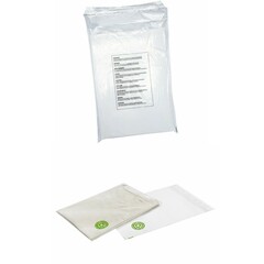 Adhäsionsverschlussbeutel mit Klappe rLDPE LDPE Auswahl gelocht Warntext