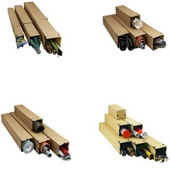 Versandhülsen lange Kartons Poster Rohre Lampen Stiele 610mm-2000mm Auswahl