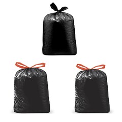 Müllsäcke Müllbeutel 120 Liter LDPE 70 x 110 cm schwarz mit ohne Zugband div Mengen