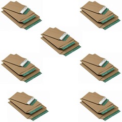 Progress Versandtaschen Vollpappe stabil 30 mm Höhe A5 A4 A3 braun Auswahl