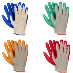 Arbeitshandschuhe Montagehandschuhe Baumwolle Latex waschbar Gr L 9 Farbwahl