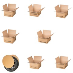 Felgenkarton für 15 -22 Zoll Felgenpappe 2 wellig braun variable Höhe Auswahl