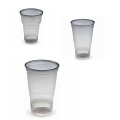 Mehrwegbecher Pfandbecher rauch-grau transparent PP Eichstrich 0,2 0,25 0,5 l