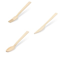 Bambusbesteck Gabeln Messer Löffel 17 cm umweltfreundlich Auswahl