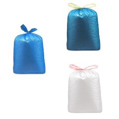 Müllsäcke Müllbeutel 120 Liter blau weiß mit ohne Zugband 8 Versionen