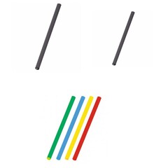 Trinkhalme Strohhalme Kunststoff PP Mehrweg schwarz bunt 150 240mm