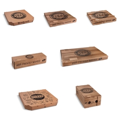 Pizzakarton Wellpappe Calzone rustikales Motiv 14 Versionen