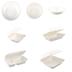 Schalen Suppenteller Burgerbox Menüboxen Bagasse 7 Größen Auswahl