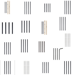 Strohhalme Trinkhalme Papier schwarz Ø6-8mm 11-25cm Cocktail Eiskaffee