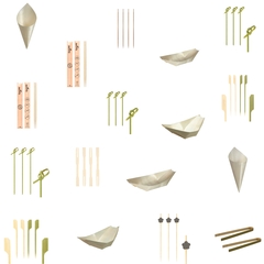 Fingerfood Spieße Schalen Essstäbchen Sushi Tapas Kanapees Auswahl