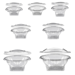 Feinkostbecher Deckel Einweg Salatbecher Dipbecher Obstsalat 150 -1000ml PET