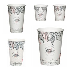 Einweg Kaffeebecher CoffeeToGo Pappbecher Design COFFEE LOVERS 100-510ml