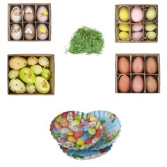 Deko Ostereier Osterschale Ostergras Osterdekoration Set Auswahl