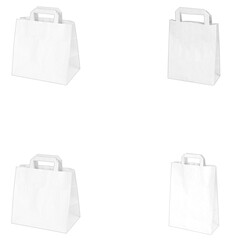 GASTRO Papiertragetaschen EAN-Code weiß Papiertüte Größe 22-33 cm