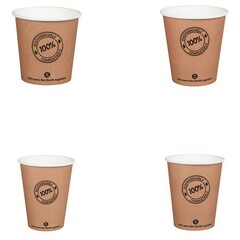 BIO Einweg Pappbecher Kaffeebecher 2go 100 200 250 300 ml für  -10°C bis 100°C