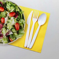 Preview: Mehrweg Kaffeelöffel Löffel Gabel Messer PP wiederverwendbar 125 Waschzyklen