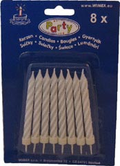 Preview: Geburtstagskerzen groß 80mm mit Halter 