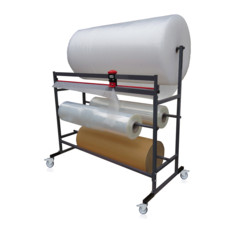 Vierfach Schneidständer für 4 Rollen 1 Schneidvorrichtung fahrbar 100cm