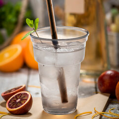 Preview: Papiertrinkhalme JUMBO braun 200 oder 150 mm Ø 8 mm Auswahl