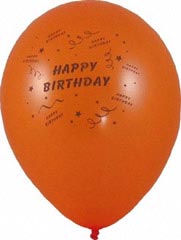 Luftballons 'Happy Birthday' Ø 250 mm Größe 'M' 