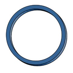 (EUR 17,61/kg-EUR 26,89/kg) Gummiringe Naturkautschuk blau 1 mm Ø 3 cm 50 gr