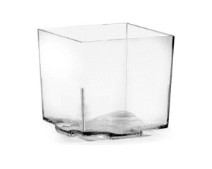 Fingerfood-Schale eckig klar 65ml PS 4,4 x 4,4 x 4,3 cm 