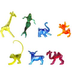 Glasmerker gemischt 7 Typen farblich sortiert 