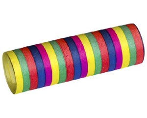 (EUR 0,06/m-EUR 0,25/m) Luftschlangen gestreift 4 m Party Fasching Karneval BBQ