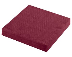 Servietten Prägeservietten 1-lagig 33 x 33 cm bordeaux 