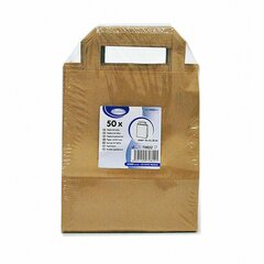 Preview: GASTRO Papiertragetaschen 22 x 18 x 8 cm mit EAN-Code braun 