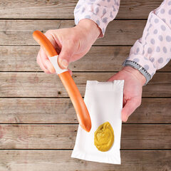 Preview: BIONATURE Pappteller mit Abriß aus Frischfaser 8 x 10 + 3 cm fettdicht weiß 