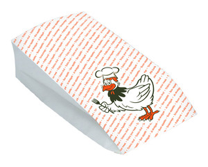 Hähnchenbeutel Warmhaltebeutel für halbes Huhn 10,5+5,5x24 cm 2-lagig 