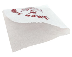 Preview: Kebapbeutel 16 x 16 cm oben und 1x seitlich offen 