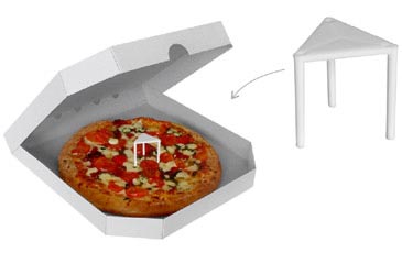 VEPATIM 100 Abstandshalter aus Kunststoff für Pizzakartons 3 cm