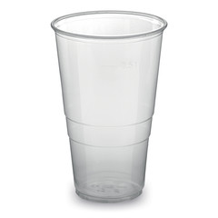 Trinkbecher transparent klar mit Eichstrich Pint 0,5 l 500 ml PP 