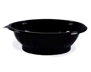 Salatschalen rund Ø 17,6 x 4,8 cm schwarz 500 ml (PET) 